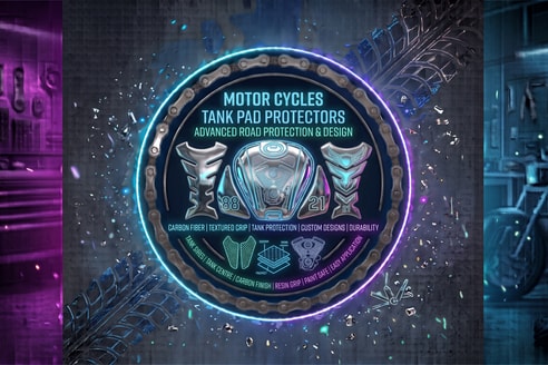 Motorcycle tank pads