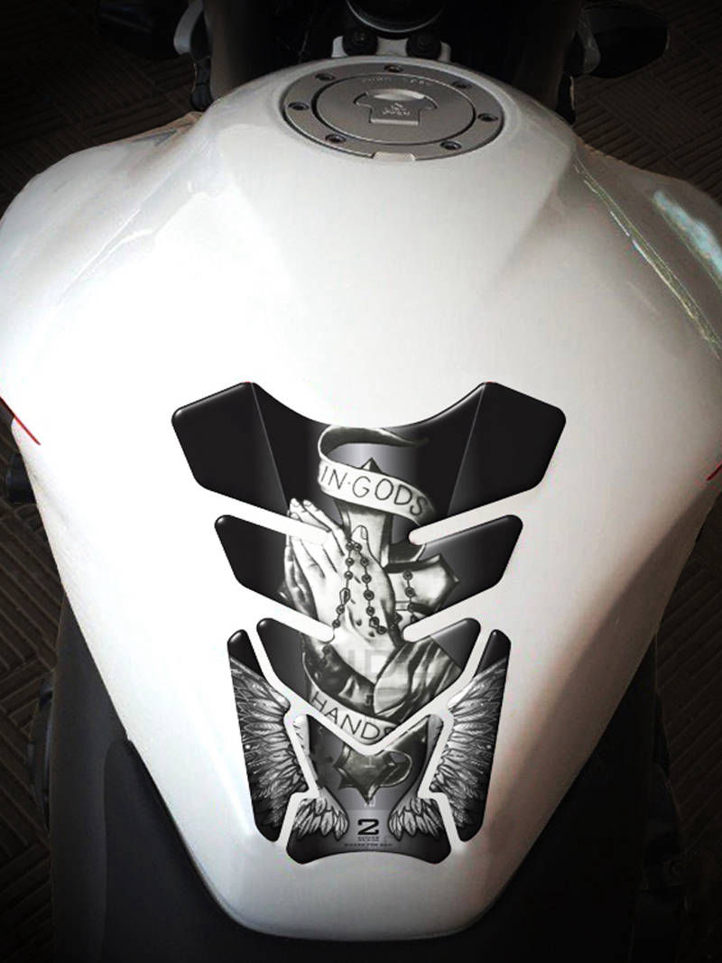 MOTOR BIKE TANK PAD. Religious. In God we Trust