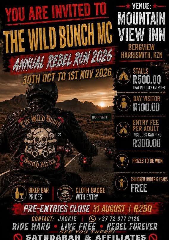 The Wild Bunch MC Annual Rebel Run 2026